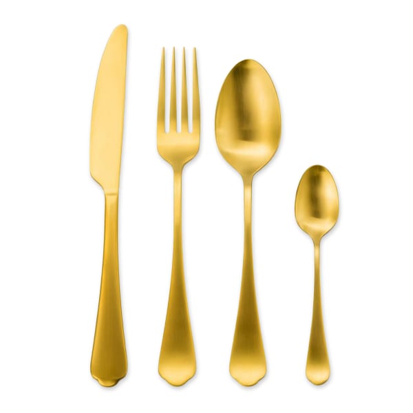 Jenna Clifford Modera Gold Cutlery Set, 16-Piece