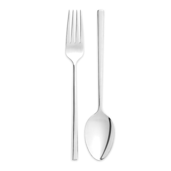 Jenna Clifford Lumière Silver Salad Servers, Set of 2