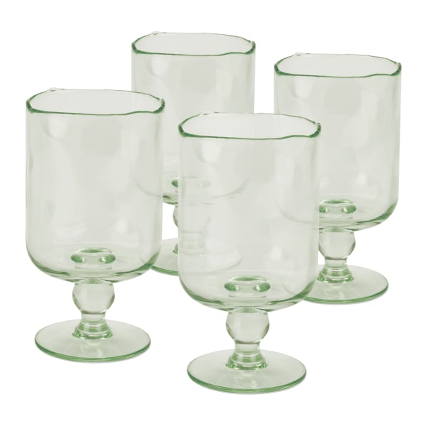 MADE Travellers Rest Green Wine Glasses, Set of 4