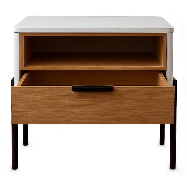 Native Decor Agatha Oak Bedside Table