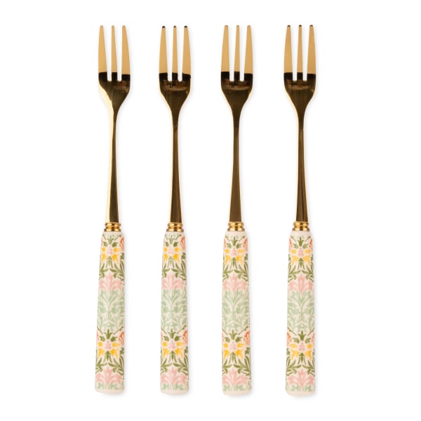 William Morris At Home Cake Forks, Set of 4