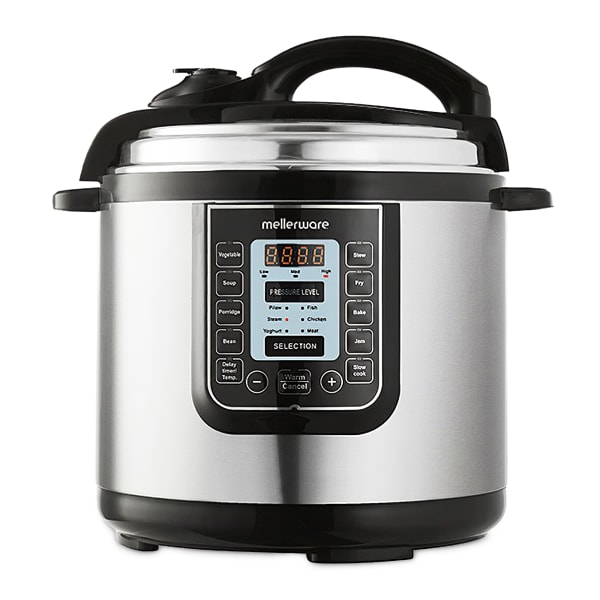 Mellerware Juno Pressure Cooker with LED Display, 6L
