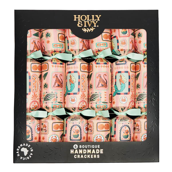 Holly & Ivy Exclusive Boutique Tropical Mermaid Crackers, Pack of 6