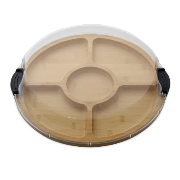 Farberware Build-a-Board Bamboo Divided Round Serving Board