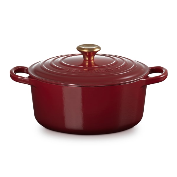 Le Creuset Signature 3.3 Litre Round Cast Iron Casserole, 22cm, Rhone