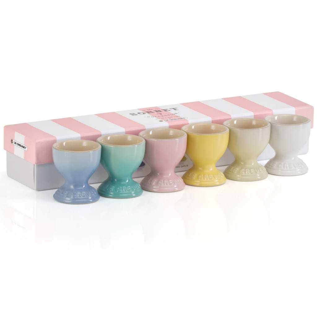 Le Creuset Sorbet Collection Egg Cups Set Of 6 Yuppiechef Enjoy a delicious boiled egg during brunch with the stylish le creuset egg cup in volcanic. le creuset sorbet collection egg cups set of 6
