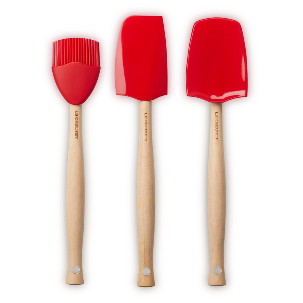 Le Creuset Cerise Craft Spatulas Set of 3 - Yuppiechef