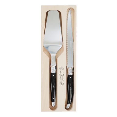 Laguiole Cake Serving Set Set of 2 - Black