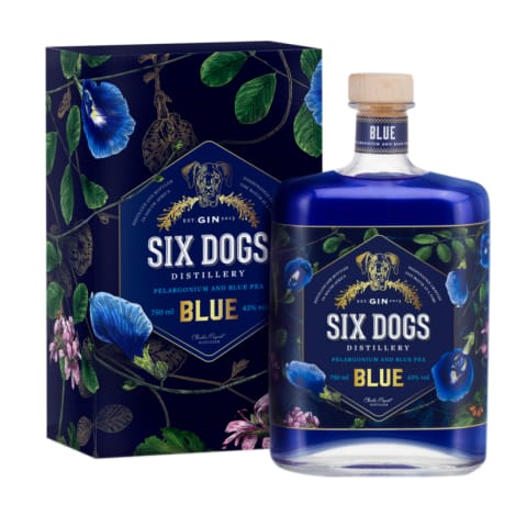 Six Dogs Distillery Six Dogs Blue Gin 750ml