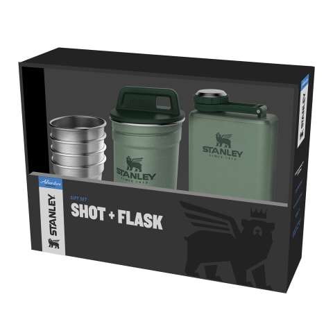 Stanley Adventure Shot & Flask Gift Set Green