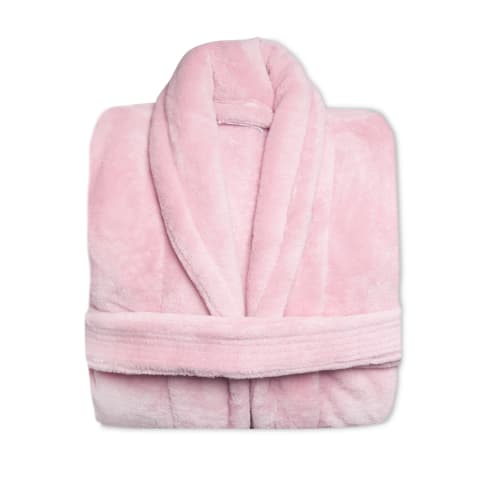 Club Classique Pink Unisex Fleece Bathrobe - Sml
