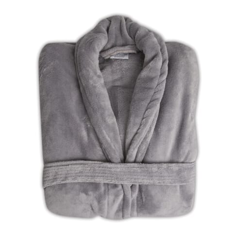 Club Classique Slate Grey Unisex Fleece Bathrobe M