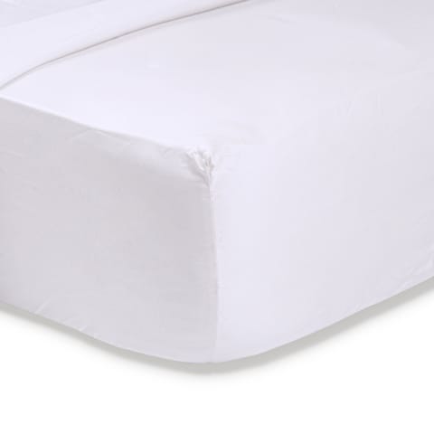 Linen Drawer White Egyptian Cotton Fitted Sheet KB