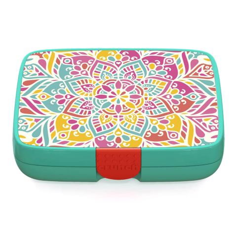 Crunchbox Classic Aqua 5-Compart Lunchbox Mandala