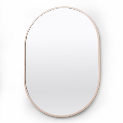 Native Decor Birch Framed Pod Mirror