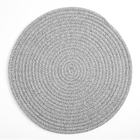 Round Rope Placemats - Set of 2 Grey
