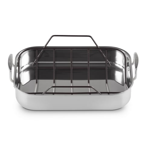 Le Creuset 3 Ply Stainless Steel Roaster with Rack Yuppiechef
