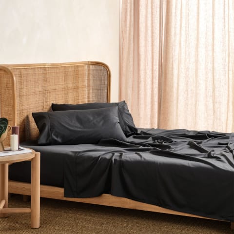 Linen House Elka Bamboo Charcoal Fitted Sheet SB