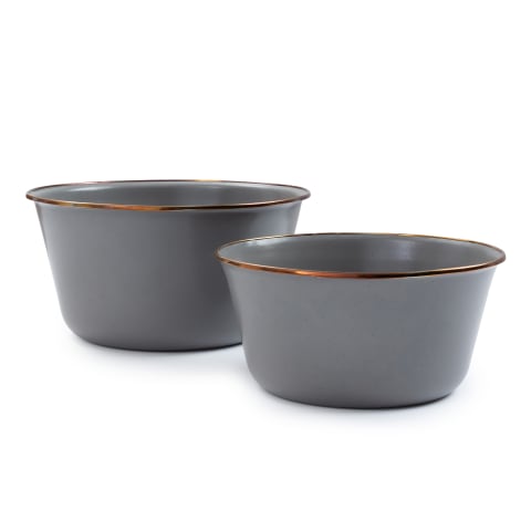 Barebones Enamel Mixing Bowl Set of 2