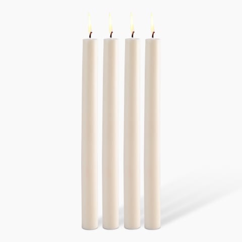 Traditional Dinner Candles - Set of 4 Cream