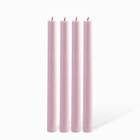 Traditional Dinner Candles - Set of 4 Pale Pink