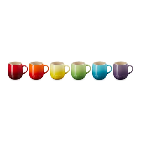 Le Creuset Rainbow U Mug Set of 6 Yuppiechef