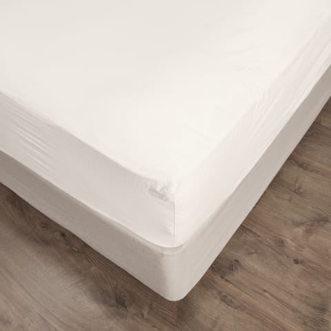 Thread Office White Washed Cotton Fitted Sheet SK