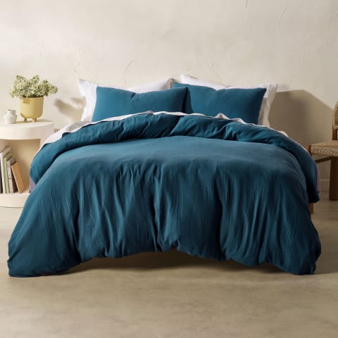 Teal Galene Duvet Cover Set - Super King