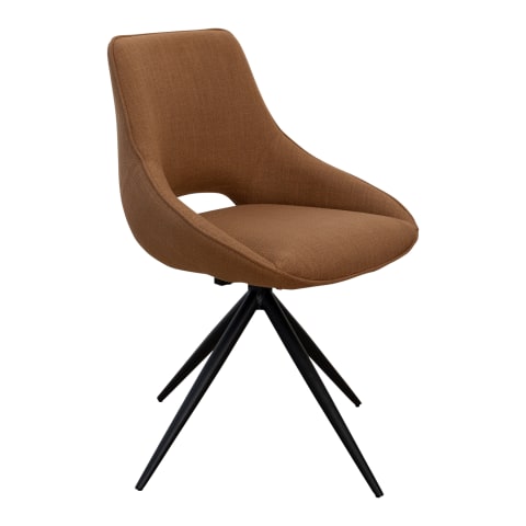 Hertex HAUS Louis Swivel Dining Chair - Terracotta