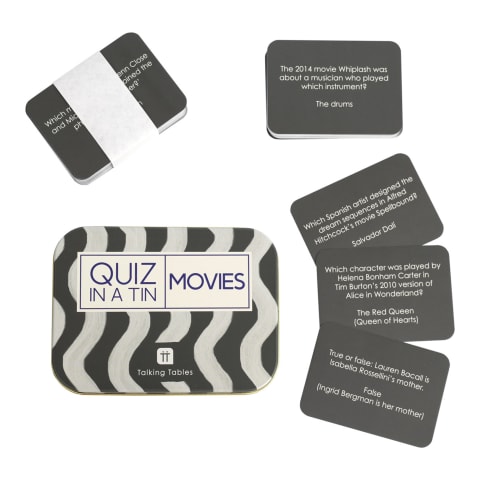 Talking Tables Quiz in a Tin Movie Trivia Game