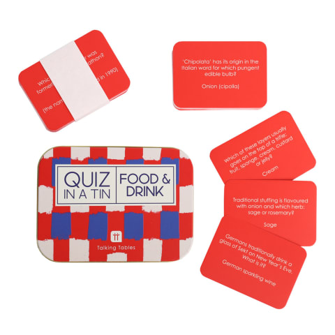Talking Tables Quiz Food & Drink Trivia Game