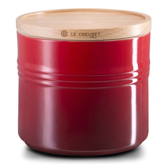 Le Creuset Extra Large Stoneware Storage Jar With Wooden Lid 1 5