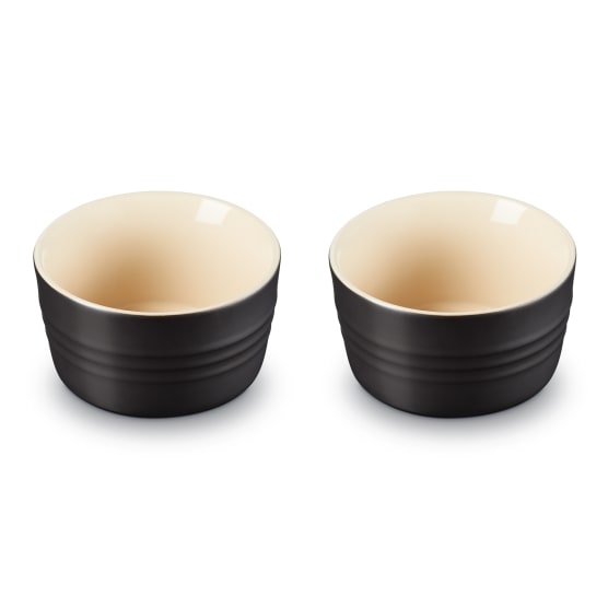 Le Creuset Large Stoneware Ramekins, Set of 2 - Matte Black