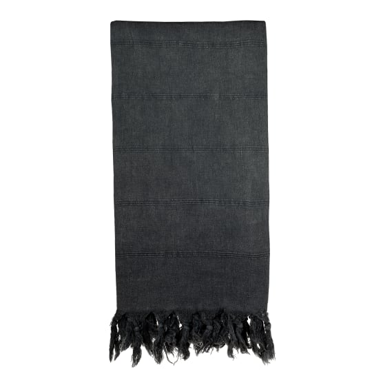 The Cotton Company Stonewashed Turkish Towel - Black product shot 