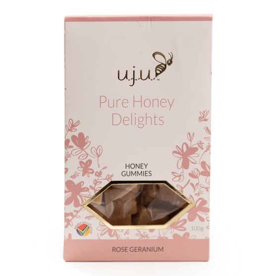 I Love Uju Rose Geranium Pure Honey Gummies, 100g