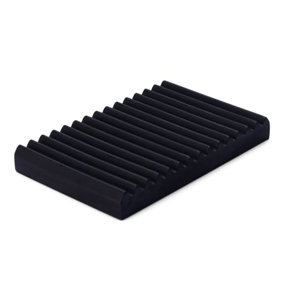 Alkaline Ribbed Soap Dish - Black