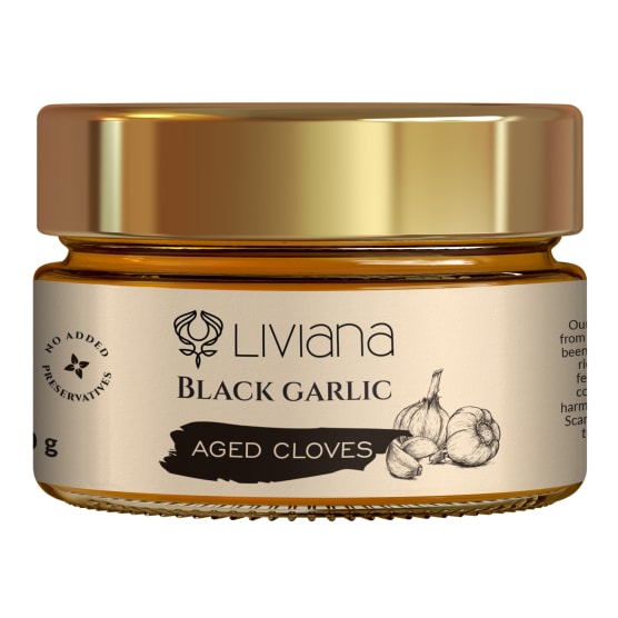 Liviana Aged Black Garlic Cloves, 50g