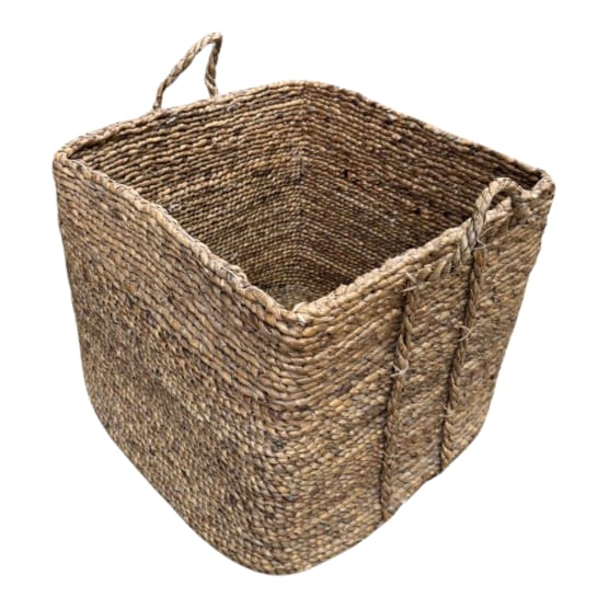 Orange Apple Square Water Hyacinth Basket - Medium