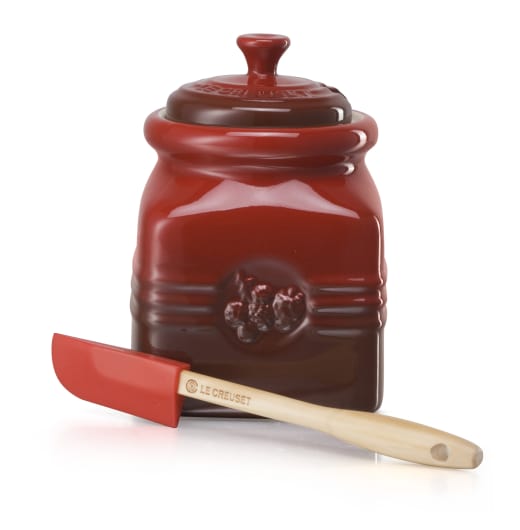 Le Creuset Berry Jam Jar and Spatula Yuppiechef