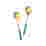 Image of Nicolson Russell Goa Gold & Green Salad Servers, Set of 2