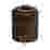 Image of Orange Apple Rattan Ice Bucket with Lid, 1L