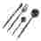 Image of Nicolson Russell Dubai Matte Black Titanium Cutlery Set, 16-Piece