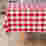 Image of Linen House Revana Red Check Tablecloth