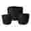 Image of H & S Collection Black Woven Paper Baskets, Set of 3