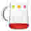 Image of Pebbly Glass Measuring Jug with Silicone Base, 1L