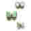 Image of Studio ROOF Fern Striped Butterflies Paper Wall Art, Set of 3