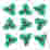 Image of PME Jolly Holly Christmas Edible Sugar Decorations, Set of 24