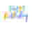 Image of PME Multicolour Happy Birthday Candle