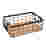 Image of Trendz Of Today Storage Metal Basket with Wooden Base
