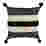 Image of Amelia Jackson Black on Natural Scatter Cushion Cover with Tassels, 50cm x 50cm